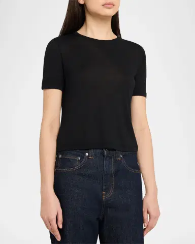 L 'AGENCE Remy Short-Sleeve Crewneck Tee | Thumbnail 4
