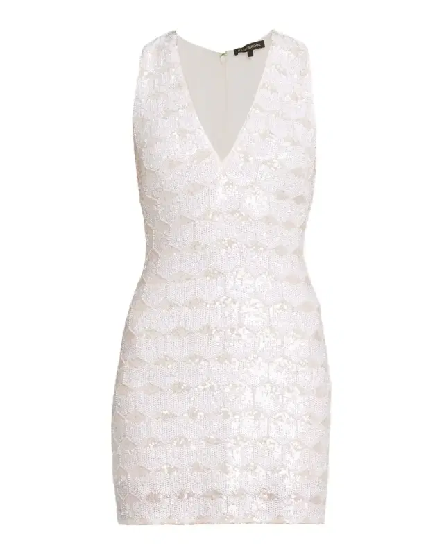Ari Sequin Plunging Mini Dress