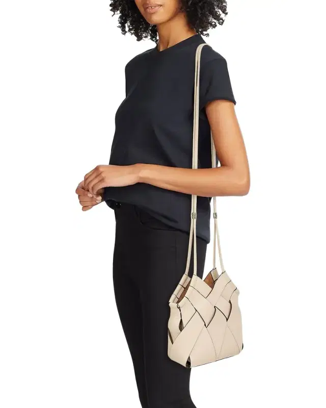 Ulla Johnson Charlotte Woven Leather Crossbody Bag