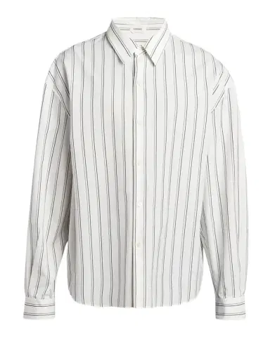 Versace Men's Striped Cotton Button-Front Shirt | Thumbnail 1 Versace Men's Striped Cotton Button-Front Shirt | Thumbnail 1