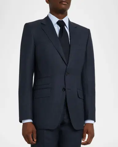 Tom Ford Men's Wool Notch-Lapel Two-Piece Suit | Thumbnail 4 Tom Ford Men's Wool Notch-Lapel Two-Piece Suit | Thumbnail 4