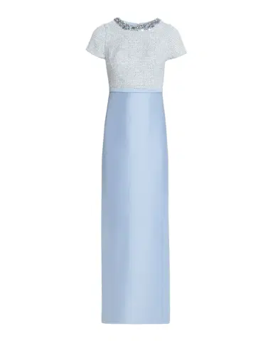 SACHIN BABI Isla Sequin Tweed & Mikado Column Gown | Thumbnail 1