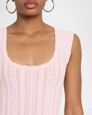 LoveShackFancy Tayleen Stretch Pointelle Midi Dress | Thumbnail 5