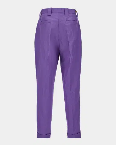 Versace Men's Virgin Wool and Linen Trousers | Thumbnail 2 Versace Men's Virgin Wool and Linen Trousers | Thumbnail 2