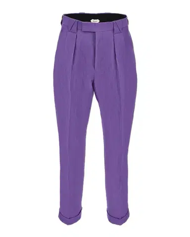 Versace Men's Virgin Wool and Linen Trousers | Thumbnail 1 Versace Men's Virgin Wool and Linen Trousers | Thumbnail 1