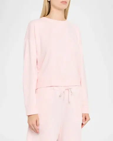 Eileen Fisher Cropped Organic Cotton Terry Sweatshirt | Thumbnail 4