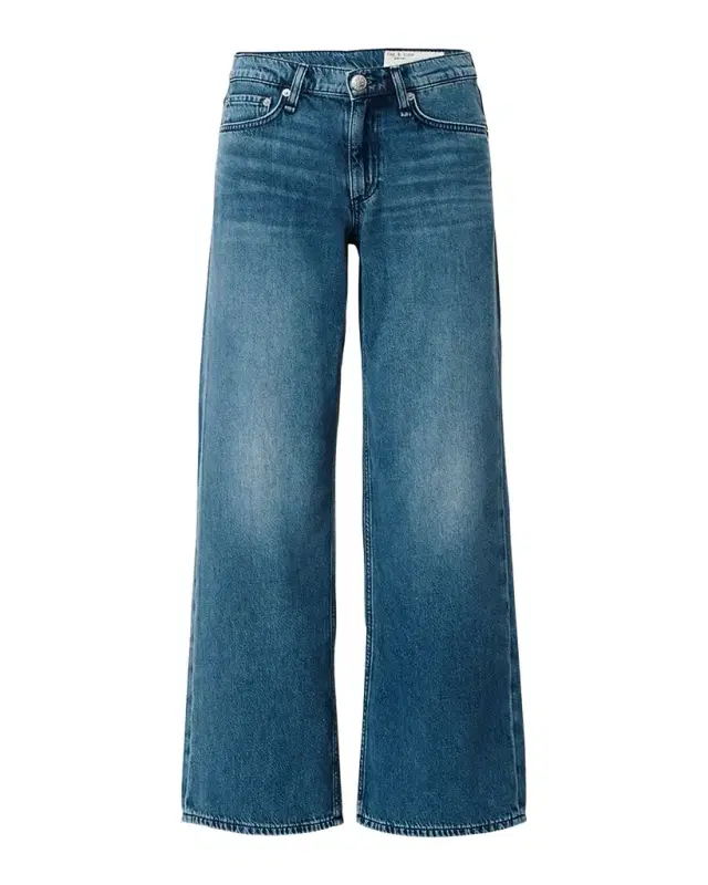 rag & bone Featherweight Cam Low-Rise Relaxed Straight Ankle Jeans