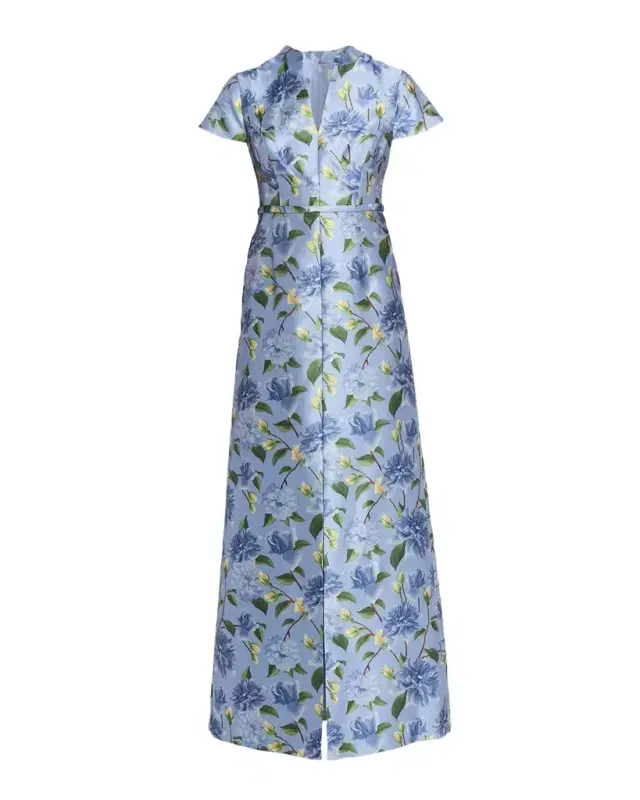Sachin & Babi Marni Floral-Print Gazar Gown