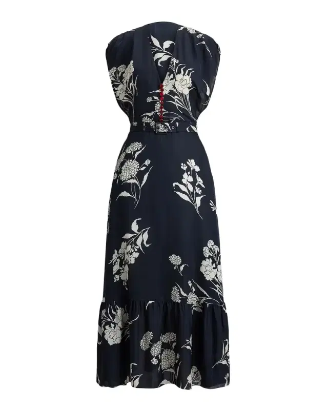 Damian Floral Satin Day Dress