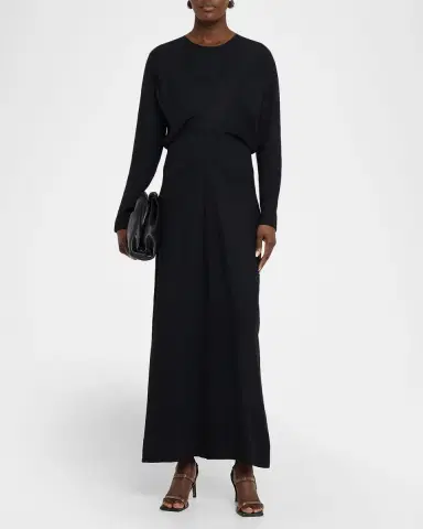 TOTEME Slouch Waist Long-Sleeve Ankle Dress | Thumbnail 2 TOTEME Slouch Waist Long-Sleeve Ankle Dress | Thumbnail 2