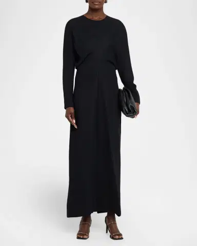 TOTEME Slouch Waist Long-Sleeve Ankle Dress | Thumbnail 4 TOTEME Slouch Waist Long-Sleeve Ankle Dress | Thumbnail 4