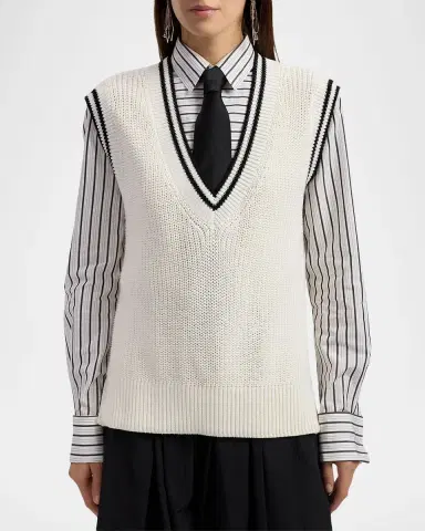 Ralph Lauren Collection Cotton-Silk Oversize Sweater Vest | Thumbnail 4 Ralph Lauren Collection Cotton-Silk Oversize Sweater Vest | Thumbnail 4
