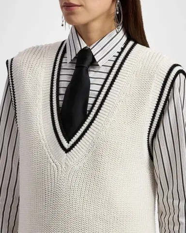 Ralph Lauren Collection Cotton-Silk Oversize Sweater Vest | Thumbnail 5 Ralph Lauren Collection Cotton-Silk Oversize Sweater Vest | Thumbnail 5