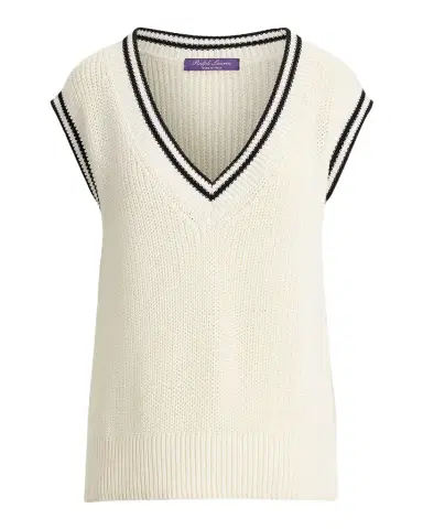 Ralph Lauren Collection Cotton-Silk Oversize Sweater Vest | Thumbnail 1 Ralph Lauren Collection Cotton-Silk Oversize Sweater Vest | Thumbnail 1
