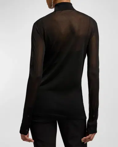 Ralph Lauren Collection Sheer Sweater Shirt | Thumbnail 3 Ralph Lauren Collection Sheer Sweater Shirt | Thumbnail 3