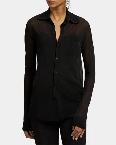 Ralph Lauren Collection Sheer Sweater Shirt | Thumbnail 4 Ralph Lauren Collection Sheer Sweater Shirt | Thumbnail 4