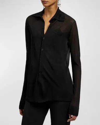 Ralph Lauren Collection Sheer Sweater Shirt | Thumbnail 5 Ralph Lauren Collection Sheer Sweater Shirt | Thumbnail 5