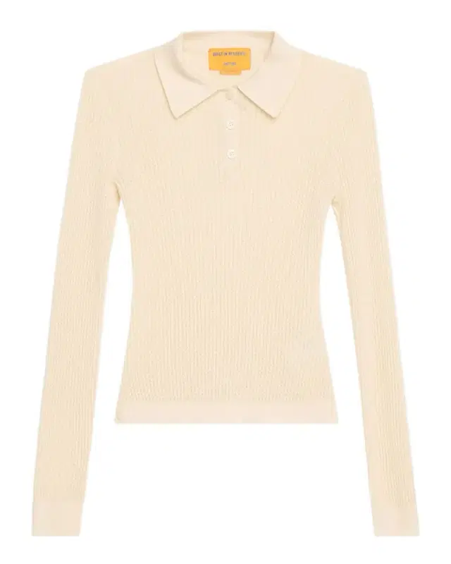 Guest in Residence Shrunken Long-Sleeve Cashmere Polo