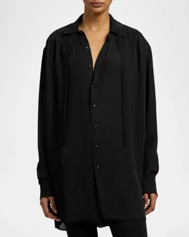 Ralph Lauren Collection Karmen Satin Shirt | Thumbnail 4