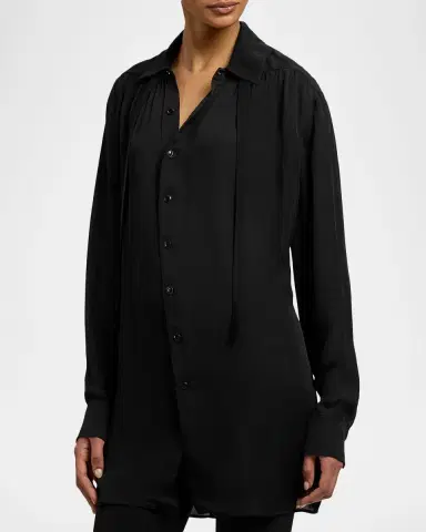 Ralph Lauren Collection Karmen Satin Shirt | Thumbnail 5