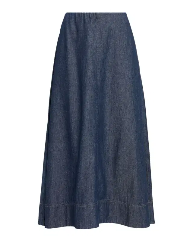 Eileen Fisher Organic Cotton Denim Midi Skirt