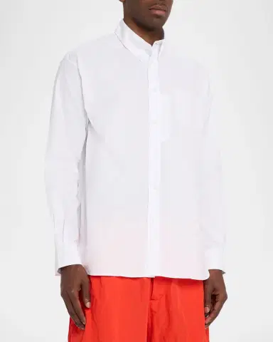 Willy Chavarria Men's Veterano Cotton Chest-Pocket Sport Shirt | Thumbnail 4