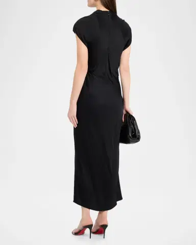 A.L.C. Alma Draped Satin Viscose Dress | Thumbnail 3