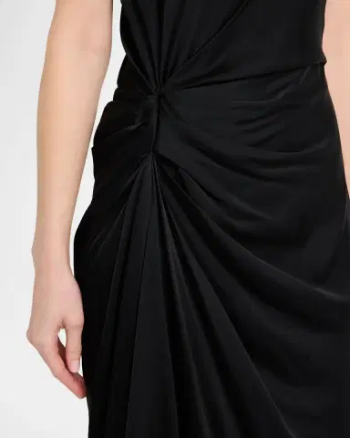 A.L.C. Alma Draped Satin Viscose Dress | Thumbnail 5