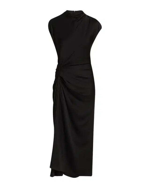 A.L.C. Alma Draped Satin Viscose Dress