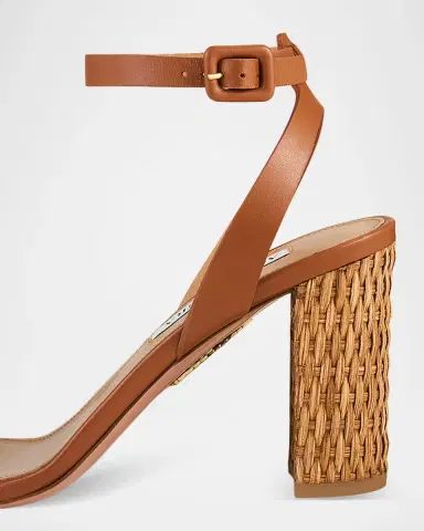 Aquazzura Sunseeker Leather Ankle-Strap Sandals | Thumbnail 5