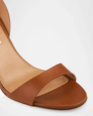 Aquazzura Sunseeker Leather Ankle-Strap Sandals | Thumbnail 6