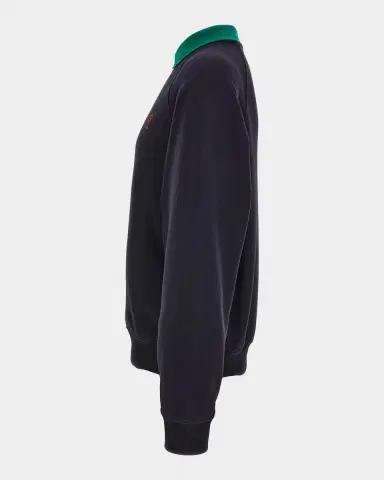Versace Men's Embroidered Cotton-Jersey Polo Sweatshirt | Thumbnail 4 Versace Men's Embroidered Cotton-Jersey Polo Sweatshirt | Thumbnail 4