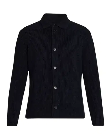 Baldassari Men's Cashmere Rib Cardigan | Thumbnail 1 Baldassari Men's Cashmere Rib Cardigan | Thumbnail 1