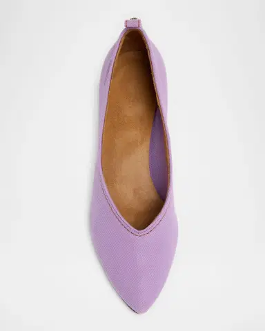 Versace 65mm Canvas Pointed-Toe Pumps | Thumbnail 6