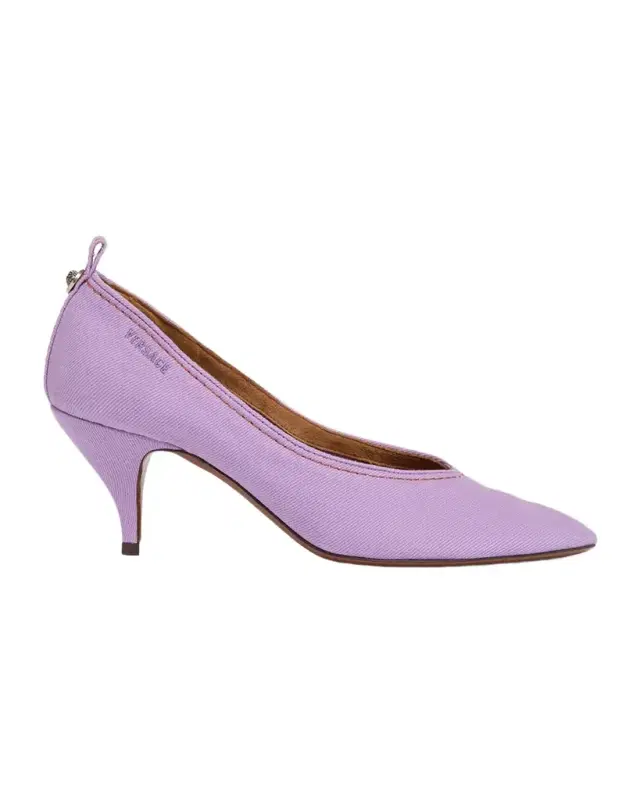 Versace 65mm Canvas Pointed-Toe Pumps