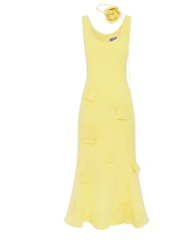 LEO LIN Emily Floral Applique Trumpet Midi Dress | Thumbnail 1 LEO LIN Emily Floral Applique Trumpet Midi Dress | Thumbnail 1