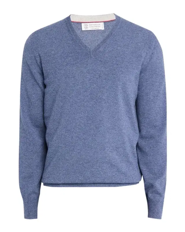 Brunello Cucinelli Men 's Cashmere Knit V-Neck Sweater