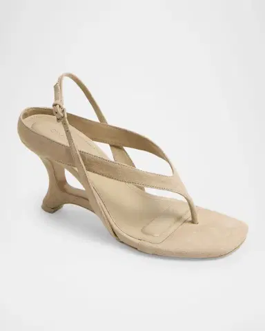 Simkhai Darya Suede Wedge Thong Sandals | Thumbnail 2 Simkhai Darya Suede Wedge Thong Sandals | Thumbnail 2