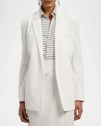 Ralph Lauren Collection Carlotta Peached Cotton-Blend Jacket | Thumbnail 4 Ralph Lauren Collection Carlotta Peached Cotton-Blend Jacket | Thumbnail 4