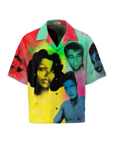 Versace Men's The Party Printed Silk Twill Shirt | Thumbnail 1 Versace Men's The Party Printed Silk Twill Shirt | Thumbnail 1