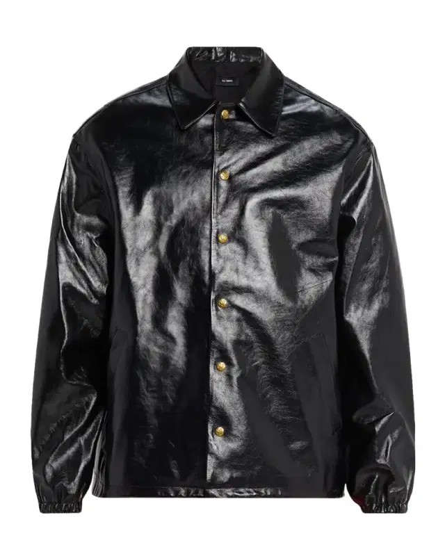 Men 's Leather Coach Jacket