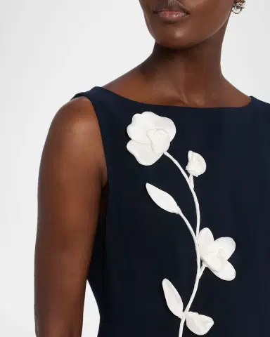 SACHIN & BABI Bateau-Neck Floral Applique Gown | Thumbnail 5 SACHIN & BABI Bateau-Neck Floral Applique Gown | Thumbnail 5