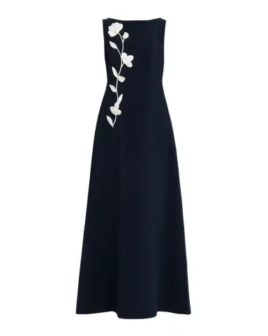 SACHIN & BABI Bateau-Neck Floral Applique Gown | Thumbnail 1 SACHIN & BABI Bateau-Neck Floral Applique Gown | Thumbnail 1