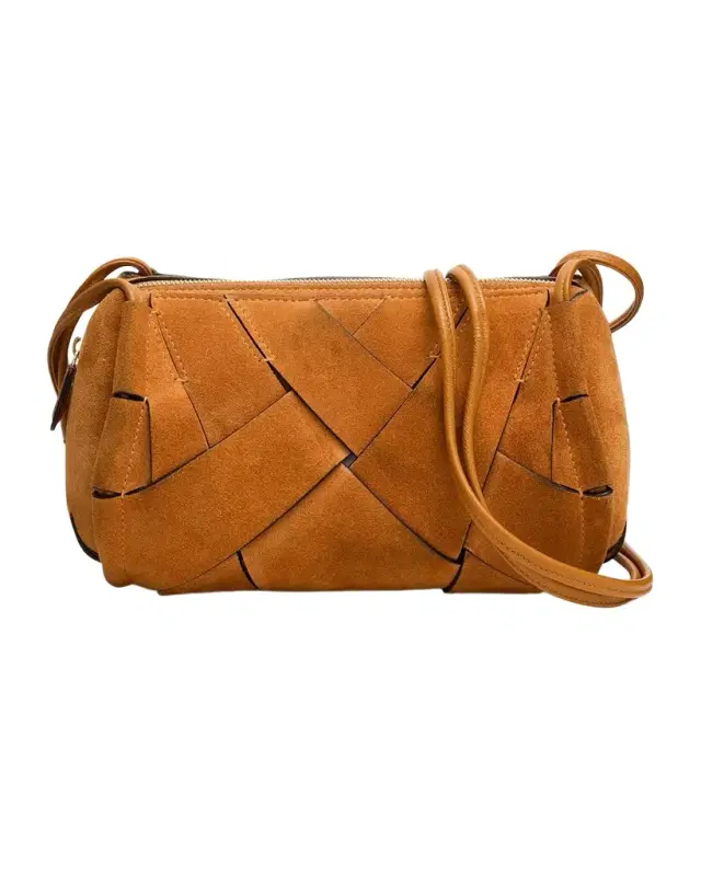 Ulla Johnson Charlotte Woven Suede Camera Bag