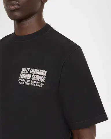 Willy Chavarria Men's Fashion Service Cotton T-Shirt | Thumbnail 5