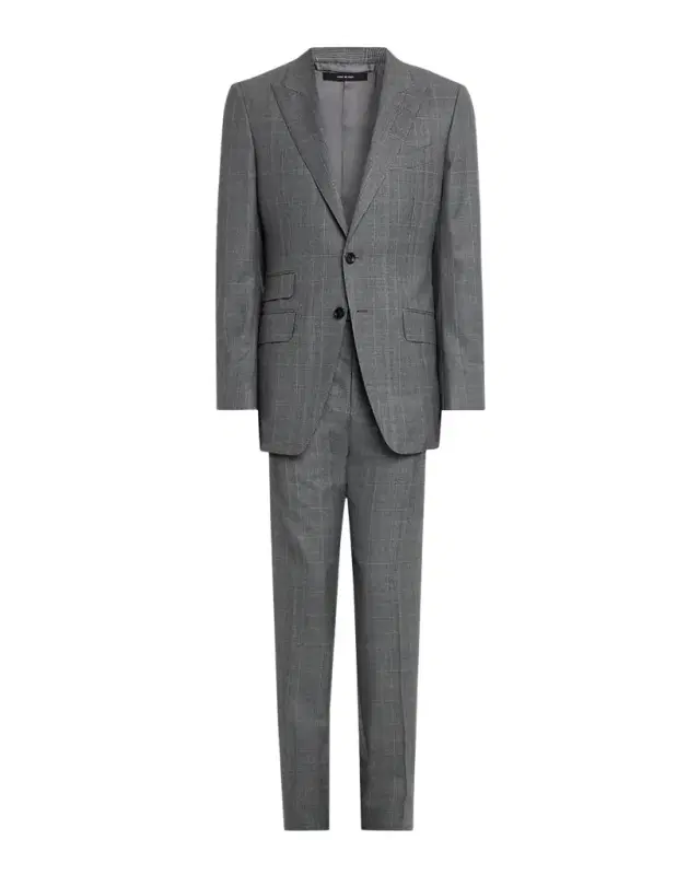 TOM FORD Men 's Herringbone Wool Prince of Wales Peak-Lapel Suit