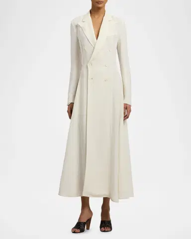 Ralph Lauren Collection Reema Silk-Blend Giro Inglese Day Dress | Thumbnail 2