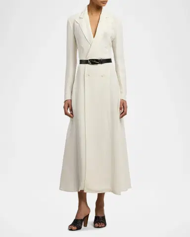 Ralph Lauren Collection Reema Silk-Blend Giro Inglese Day Dress | Thumbnail 4