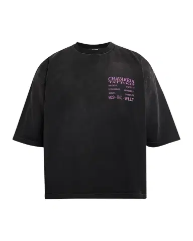 Willy Chavarria Men's Chavarria Tattoos Cotton Boxy Fit T-Shirt | Thumbnail 1 Willy Chavarria Men's Chavarria Tattoos Cotton Boxy Fit T-Shirt | Thumbnail 1