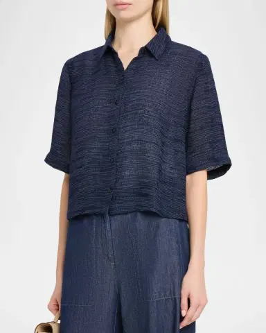 Eileen Fisher Lightweight Button-Down Shirt | Thumbnail 4 Eileen Fisher Lightweight Button-Down Shirt | Thumbnail 4